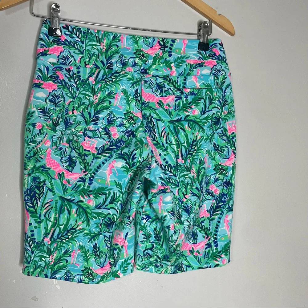 Lilly Pulitzer Luxletic Reid Short UPF‎ 50+ Blue Horizon Par Fection Golf 0